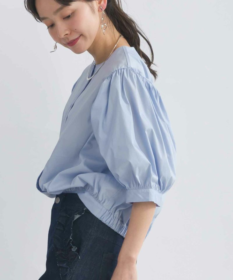 model：H153　着用サイズ：M　サックスブルー