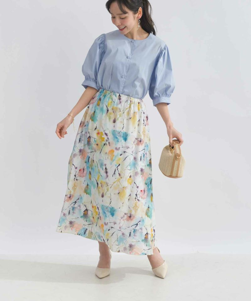 model：H153　着用サイズ：M　サックスブルー