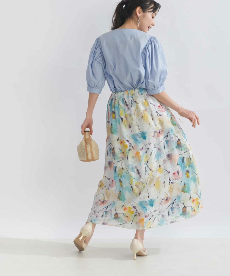 model：H153　着用サイズ：M　サックスブルー