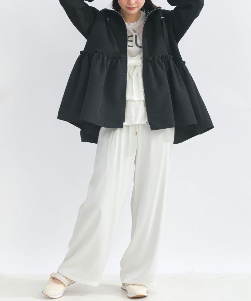 model：H153　着用サイズ：M　オフホワイト