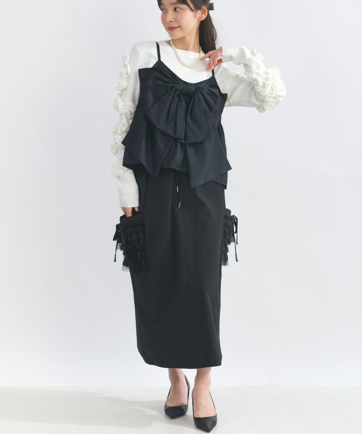 model：H153　着用サイズ：M　ブラック