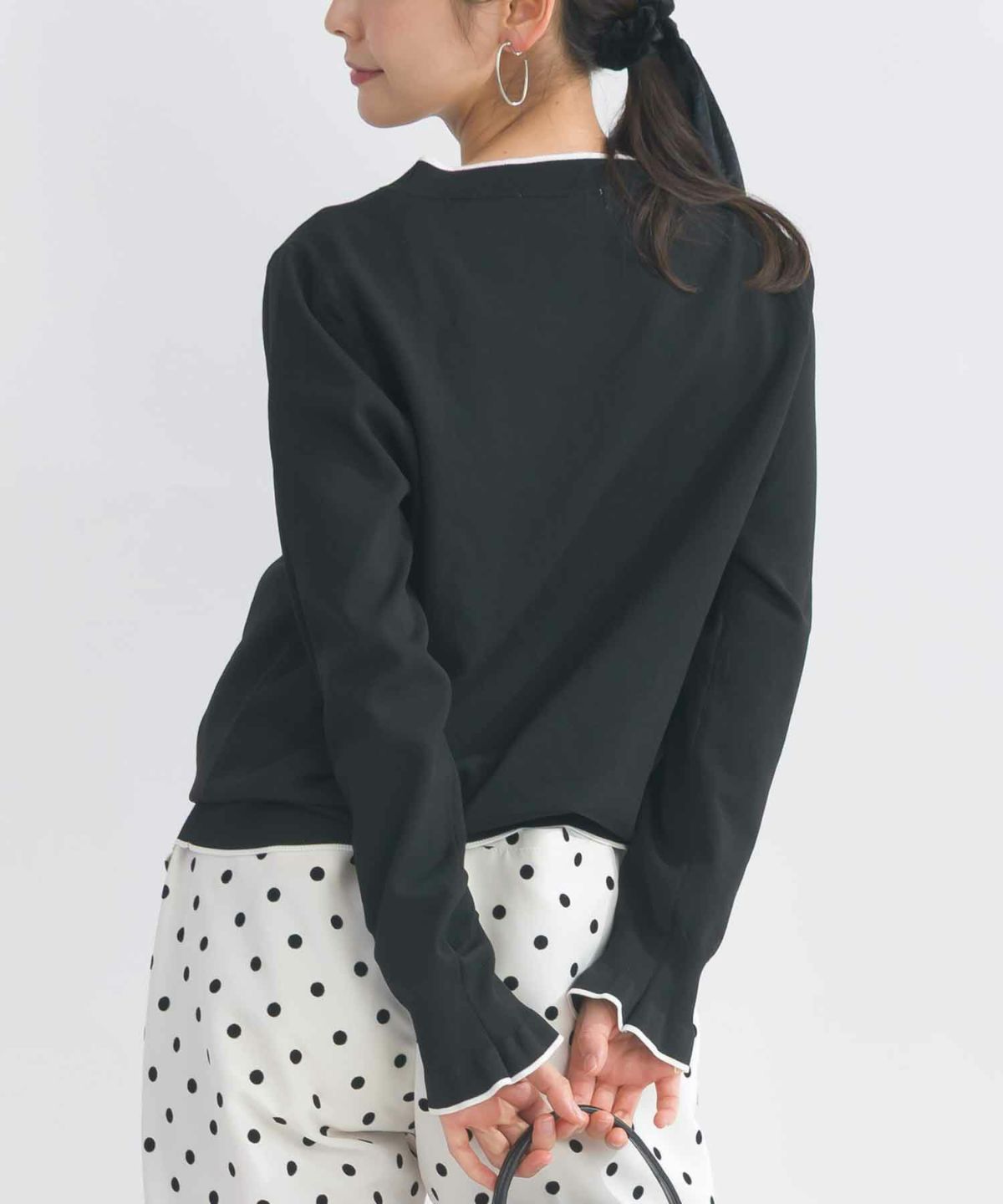 model：H153　着用サイズ：M　ブラック系その他（配色）