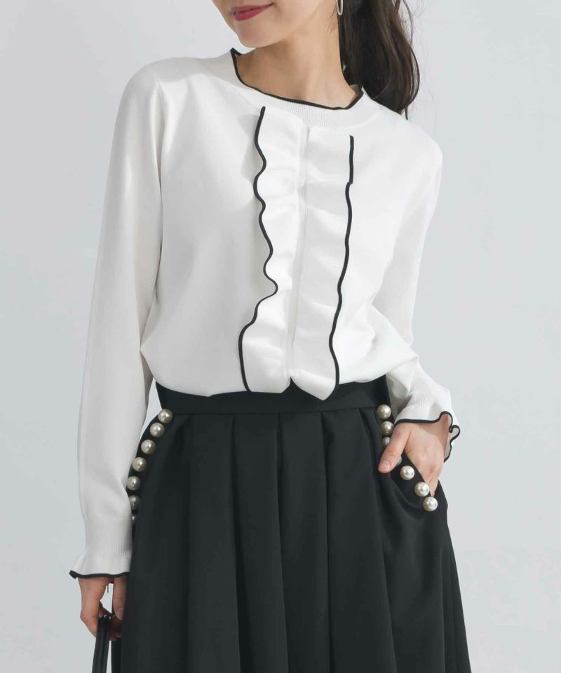 model：H153　着用サイズ：M　ホワイト系その他（配色）