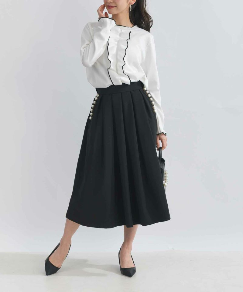 model：H153　着用サイズ：M　ホワイト系その他（配色）