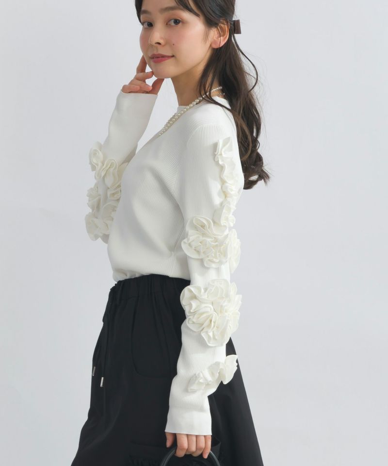 model：H153　着用サイズ：M　オフホワイト