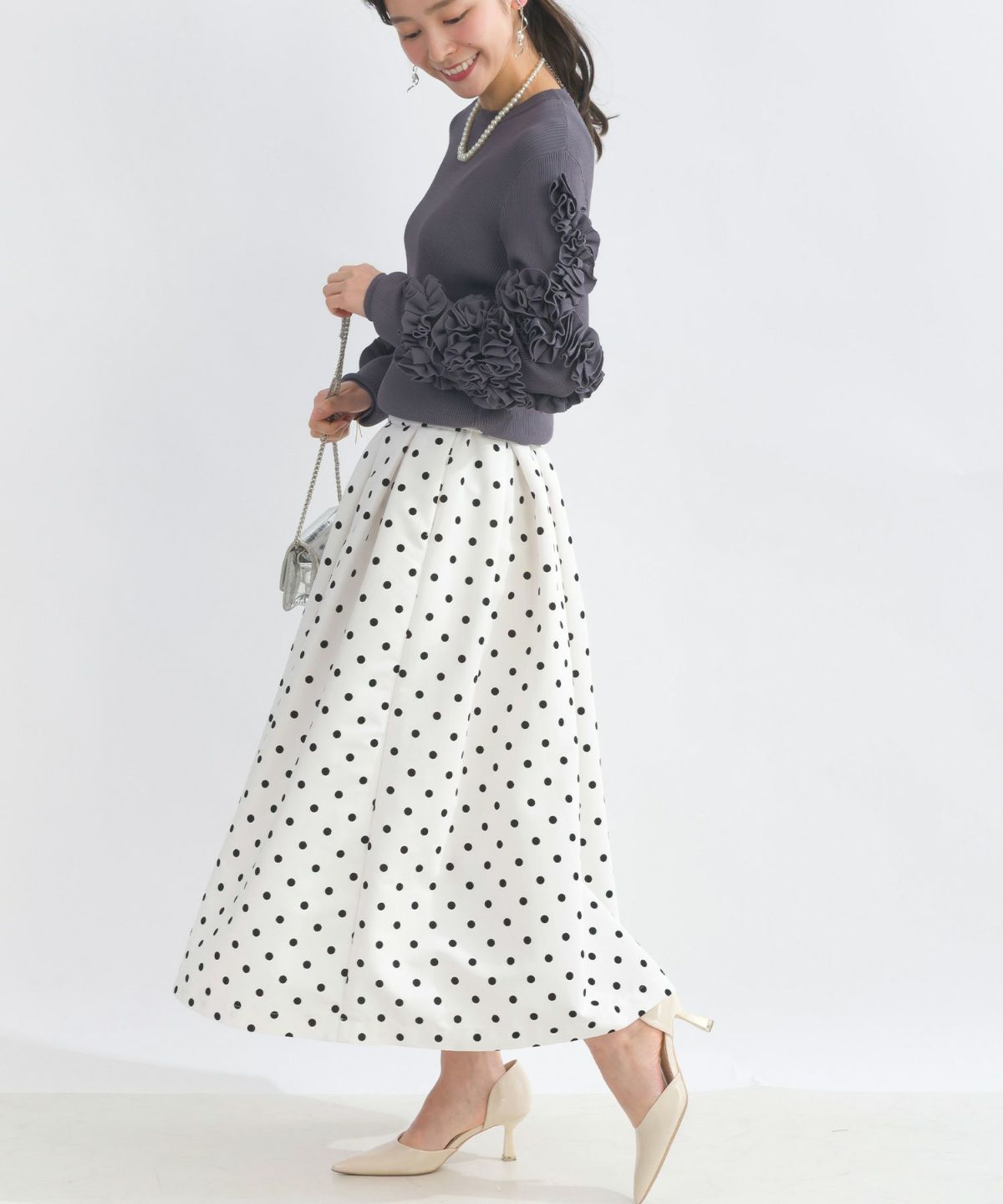 model：H153　着用サイズ：M　グレー