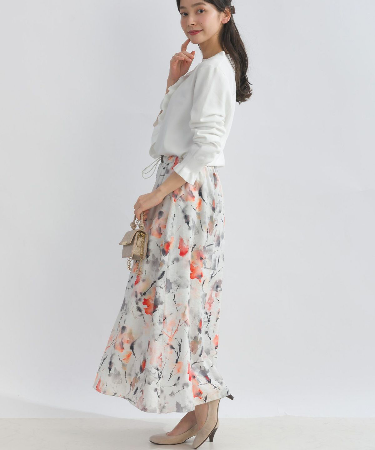 model：H153　着用サイズ：M　グレー