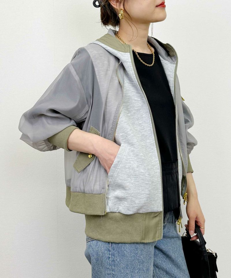 model：H164　着用サイズ：M カーキ