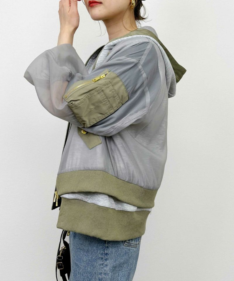 model：H164　着用サイズ：M カーキ