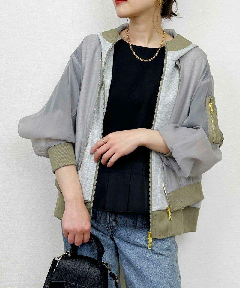 model：H164　着用サイズ：M カーキ
