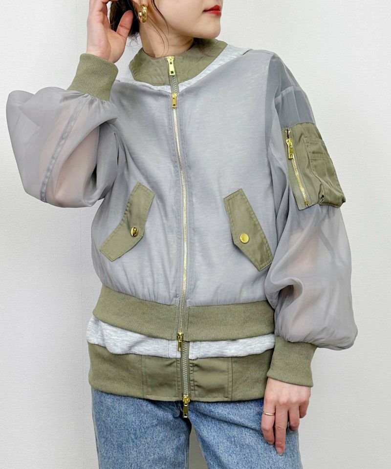 model：H164　着用サイズ：M カーキ