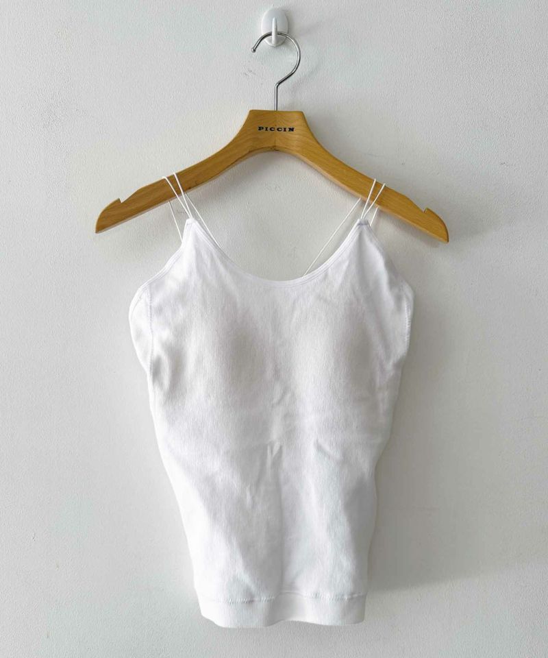 カップ付き丸編みキャミソール