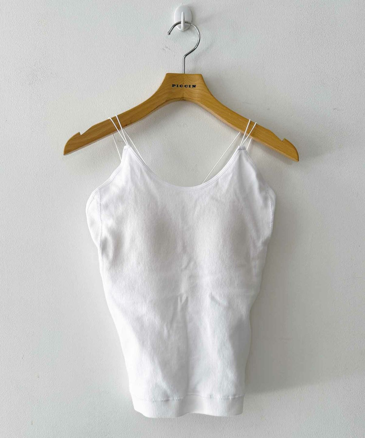 カップ付き丸編みキャミソール