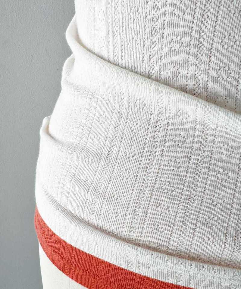 アイレットタンクトップ　生地アップ