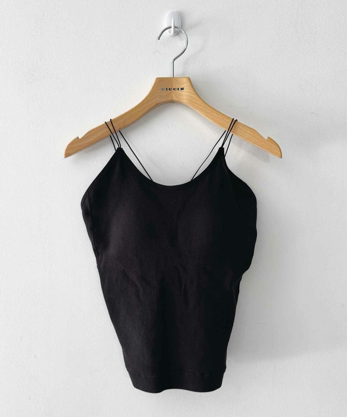 カップ付き丸編みキャミソール