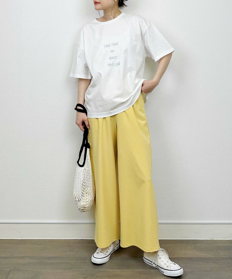 model：H164　着用サイズ：M　オフホワイト