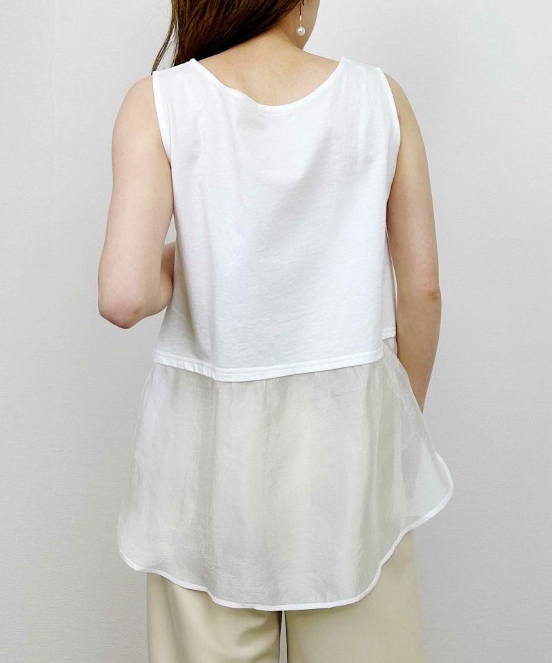 model：H164　着用サイズ：M　オフホワイト