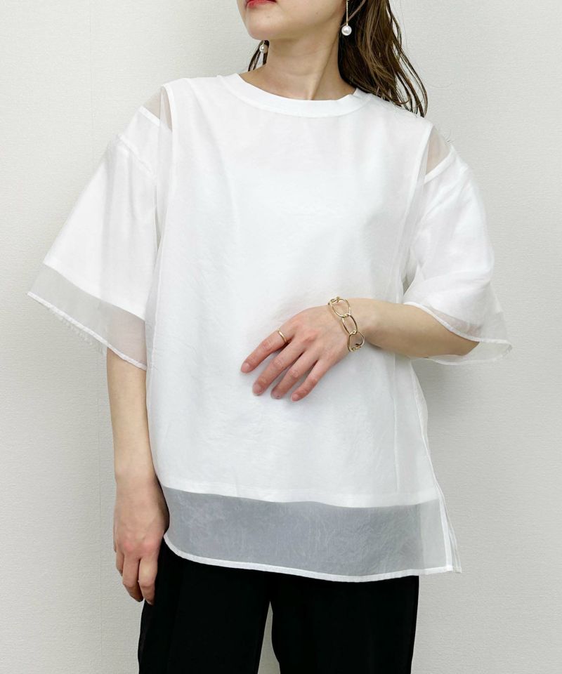 model：H164　着用サイズ：M　オフホワイト（裏側）