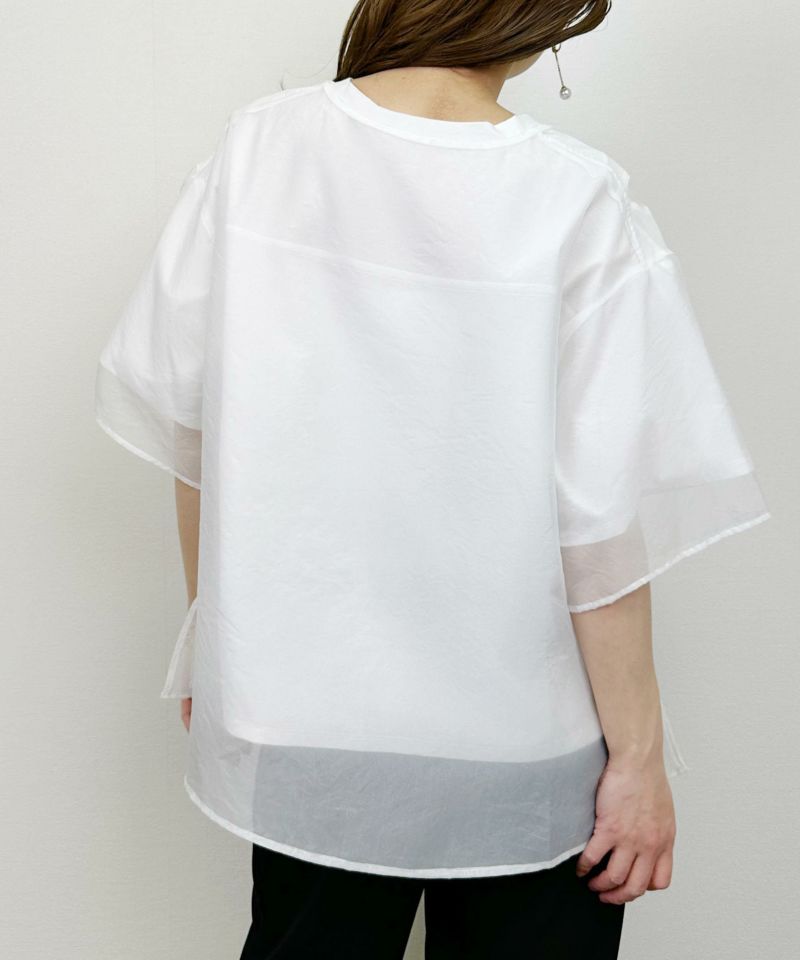 model：H164　着用サイズ：M　オフホワイト（裏側）