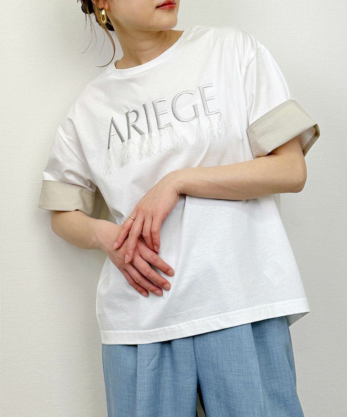 model：H164　着用サイズ：M　ホワイト系その他