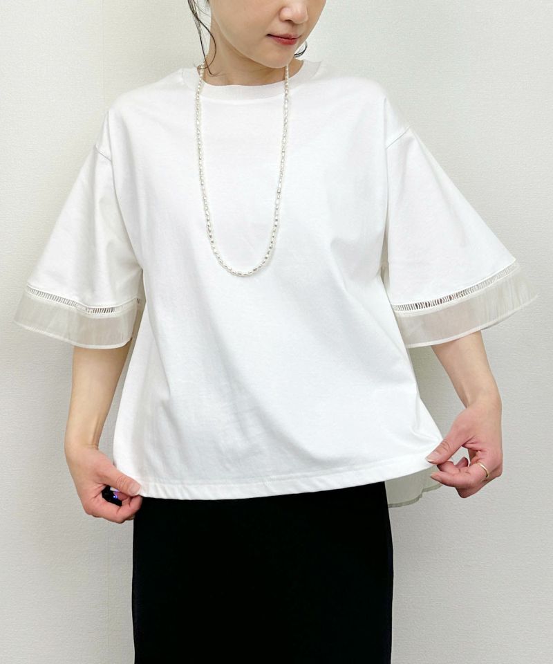 model：H164　着用サイズ：M　オフホワイト