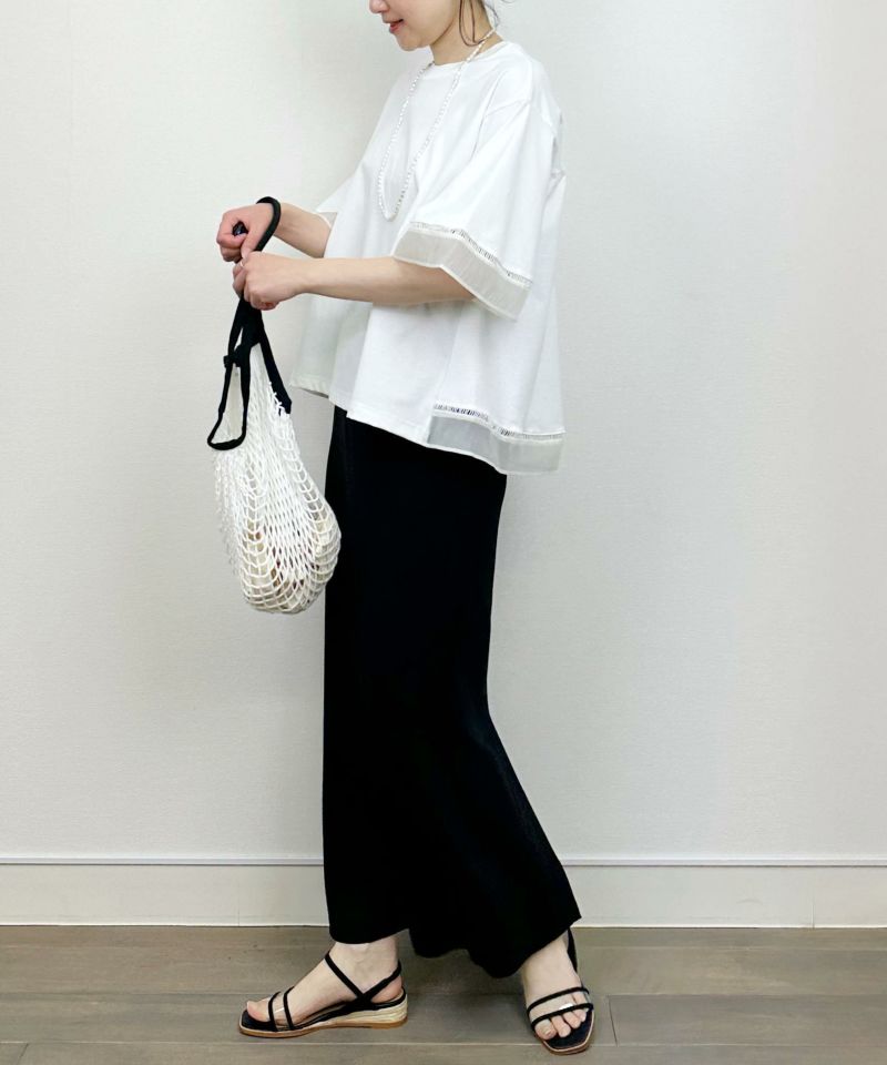 model：H164　着用サイズ：M　オフホワイト