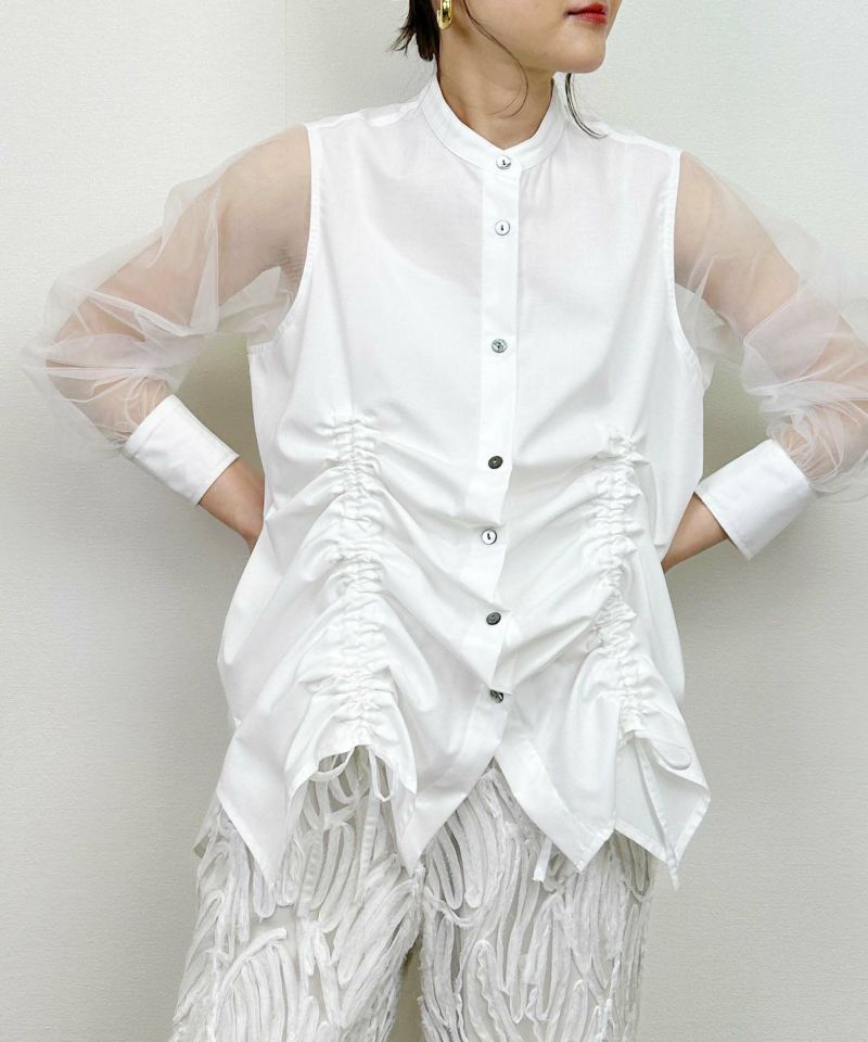 model：H164　着用サイズ：M　ホワイト