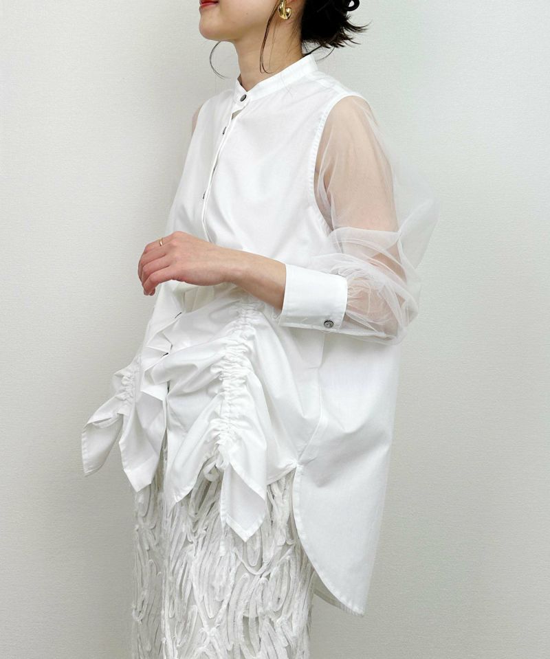 model：H164　着用サイズ：M　ホワイト