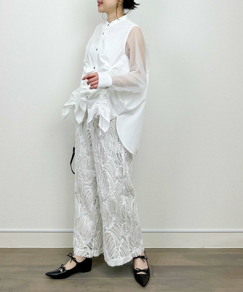 model：H164　着用サイズ：M　ホワイト
