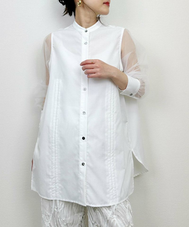 model：H164　着用サイズ：M　ホワイト