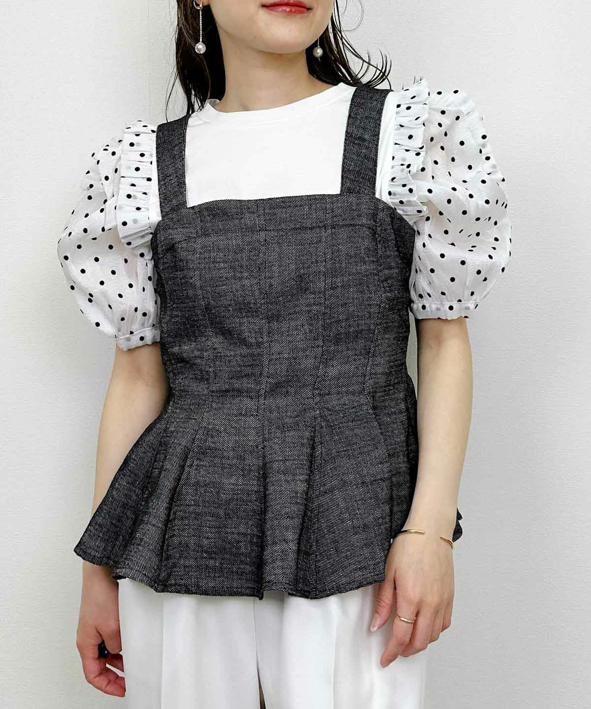 model：H164　着用サイズ：M　ブラック