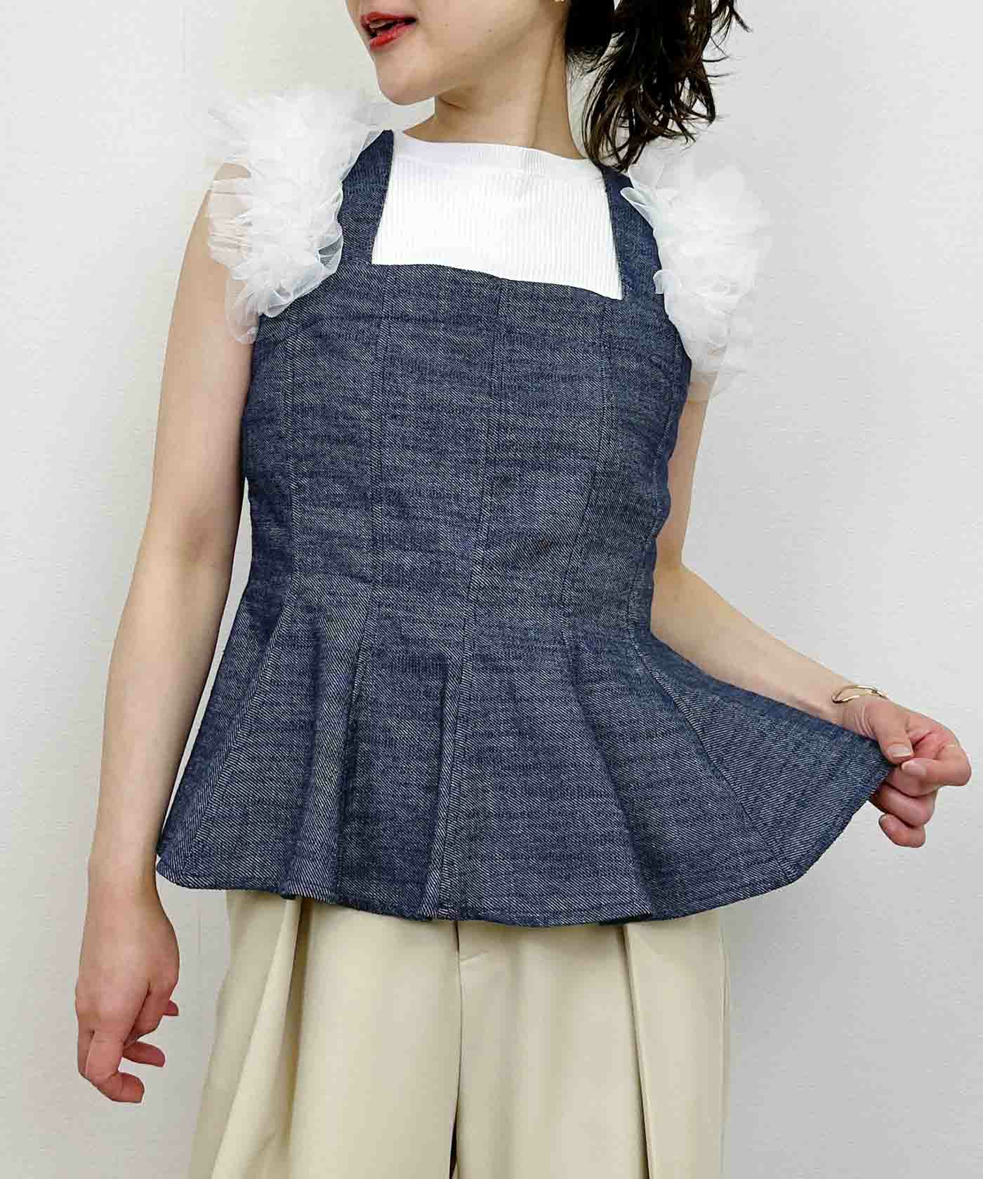 model：H164　着用サイズ：M　ブルー