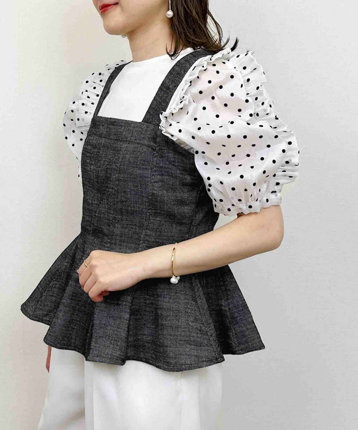 model：H164　着用サイズ：M　ブラック