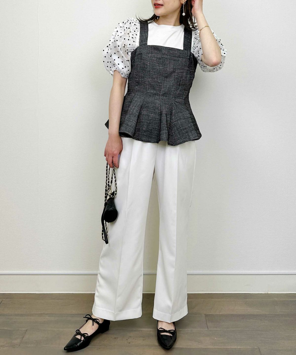 model：H164　着用サイズ：M　ブラック