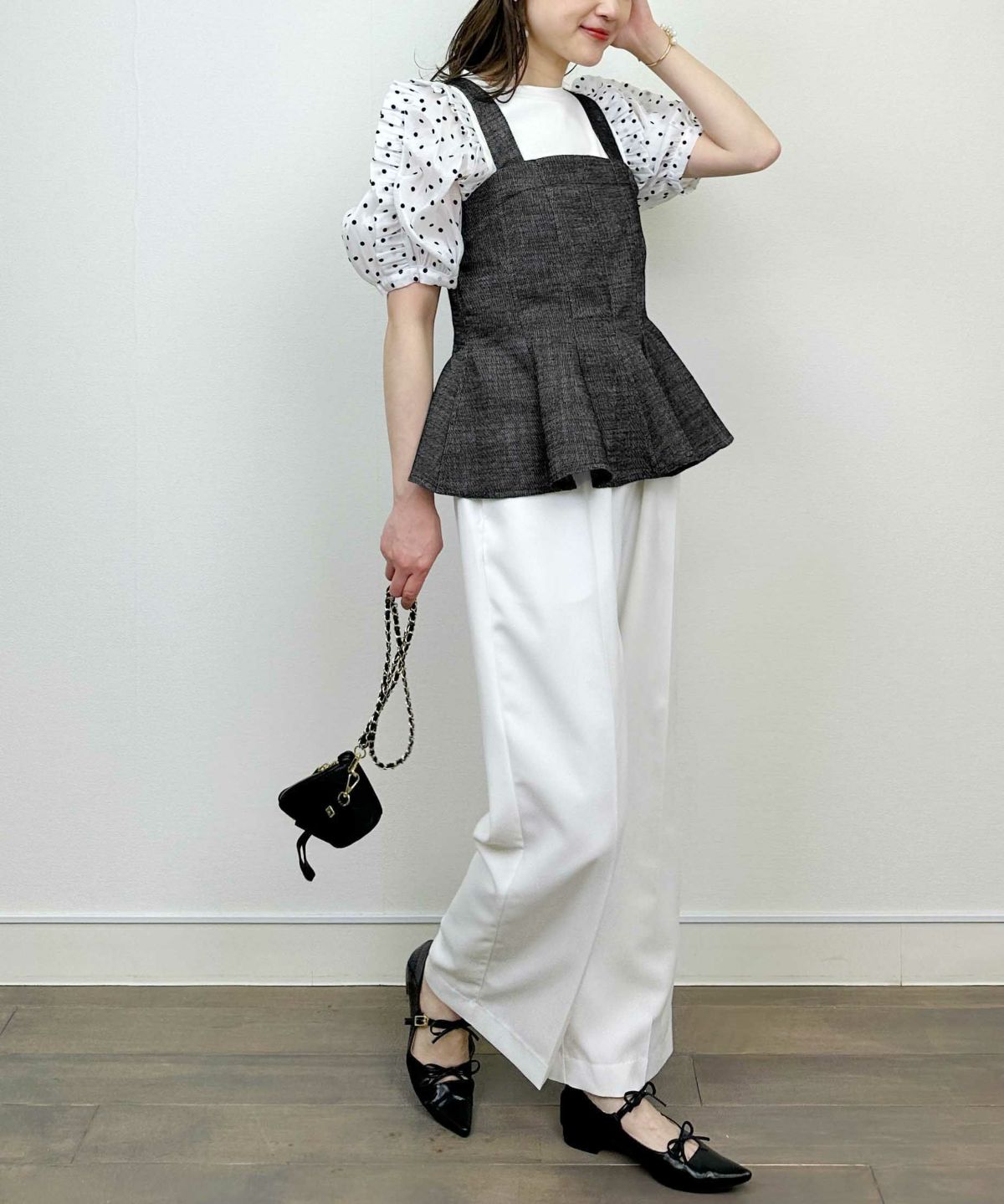 model：H164　着用サイズ：M　ブラック