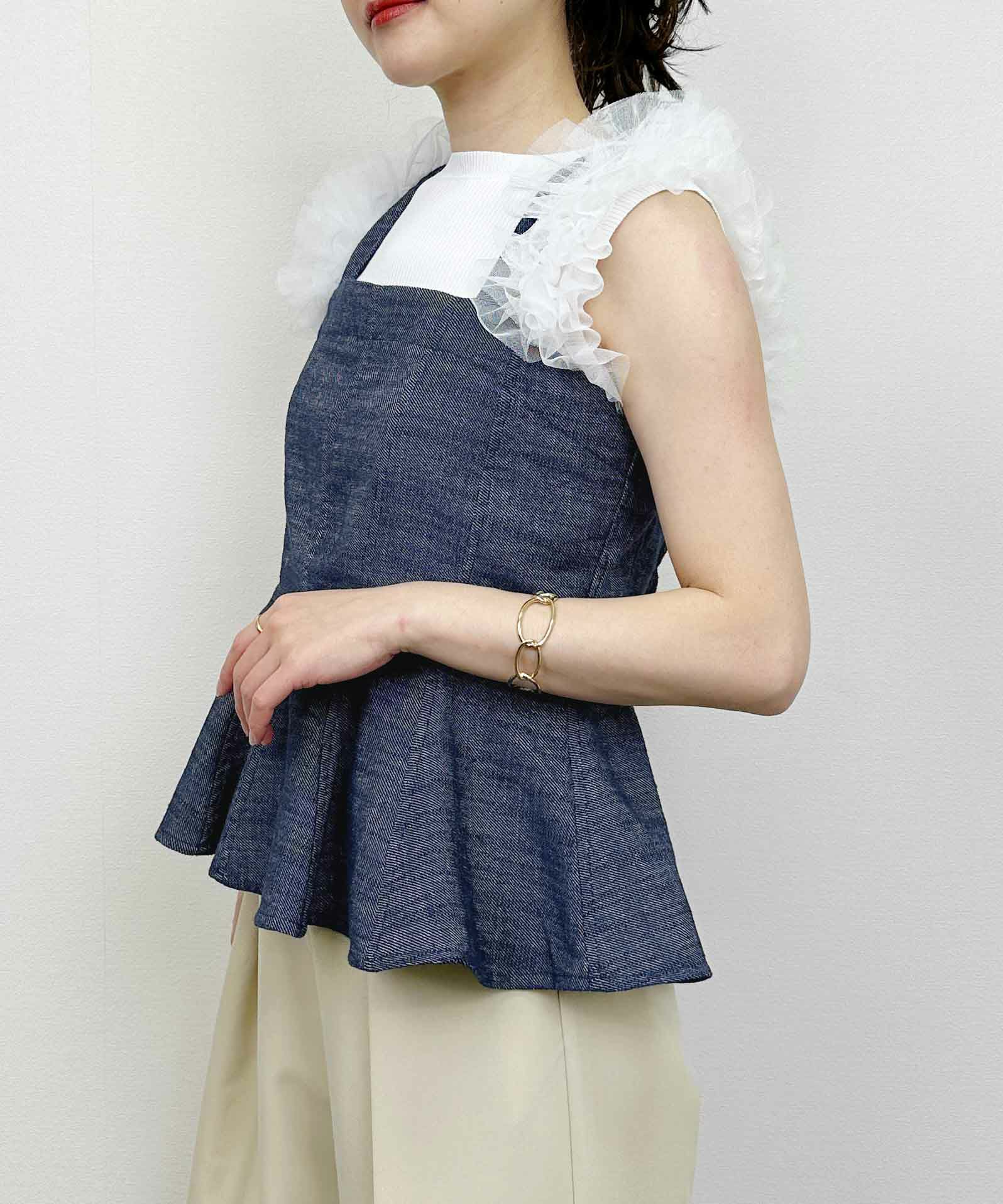 model：H164　着用サイズ：M　ブルー
