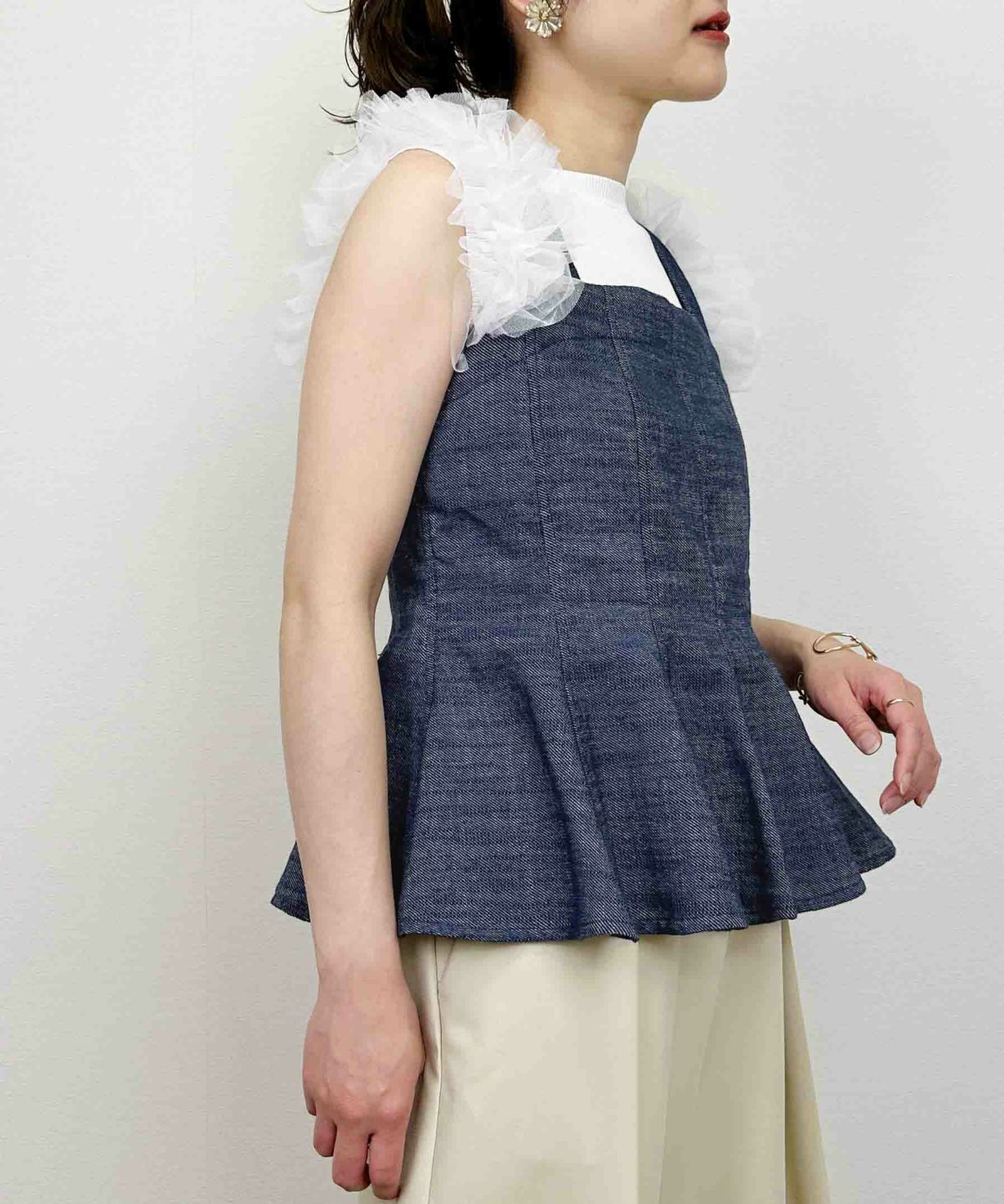 model：H164　着用サイズ：M　ブルー