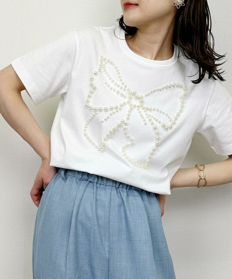 model：H164　着用サイズ：M　オフホワイト