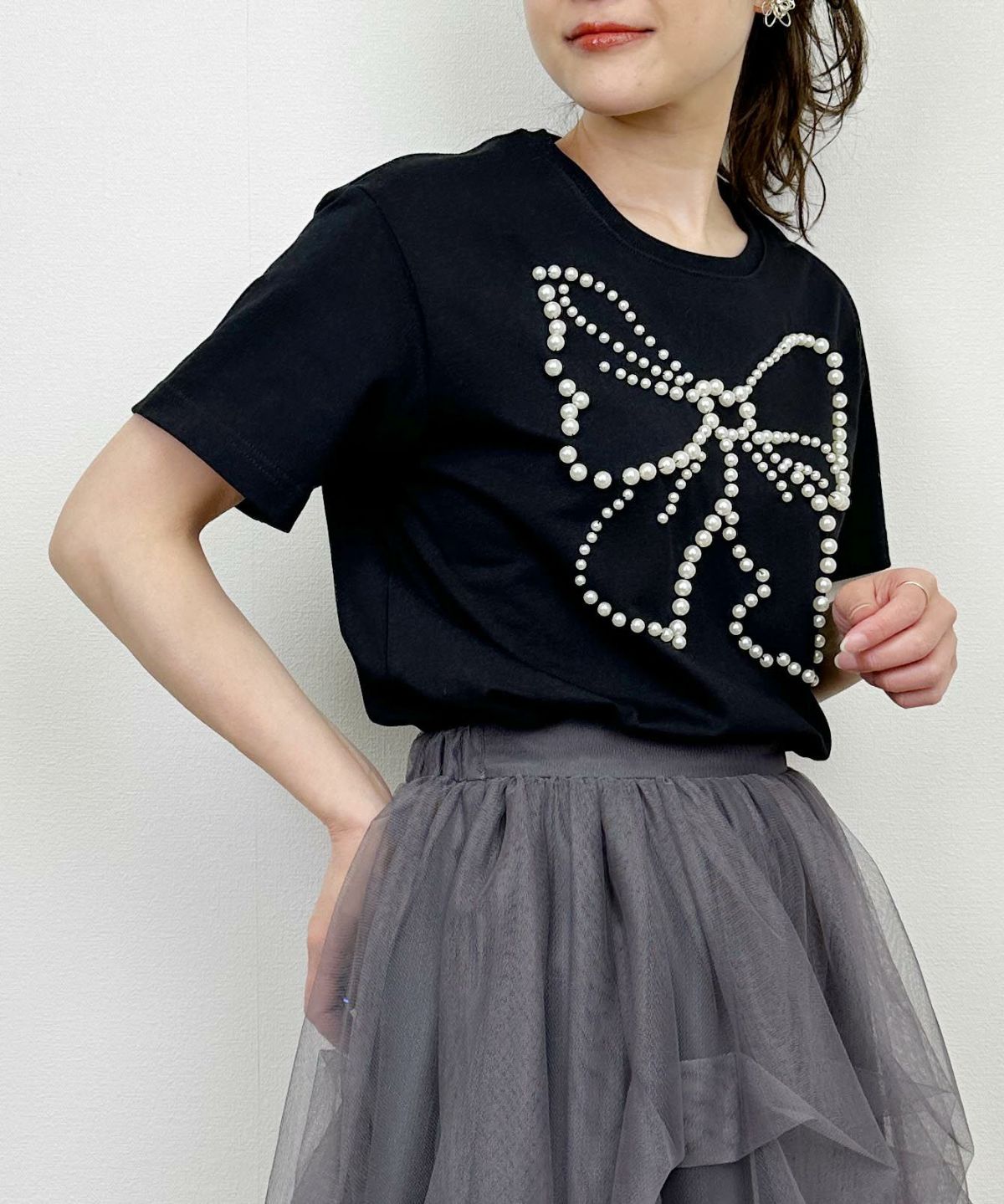 model：H164　着用サイズ：M　ブラック