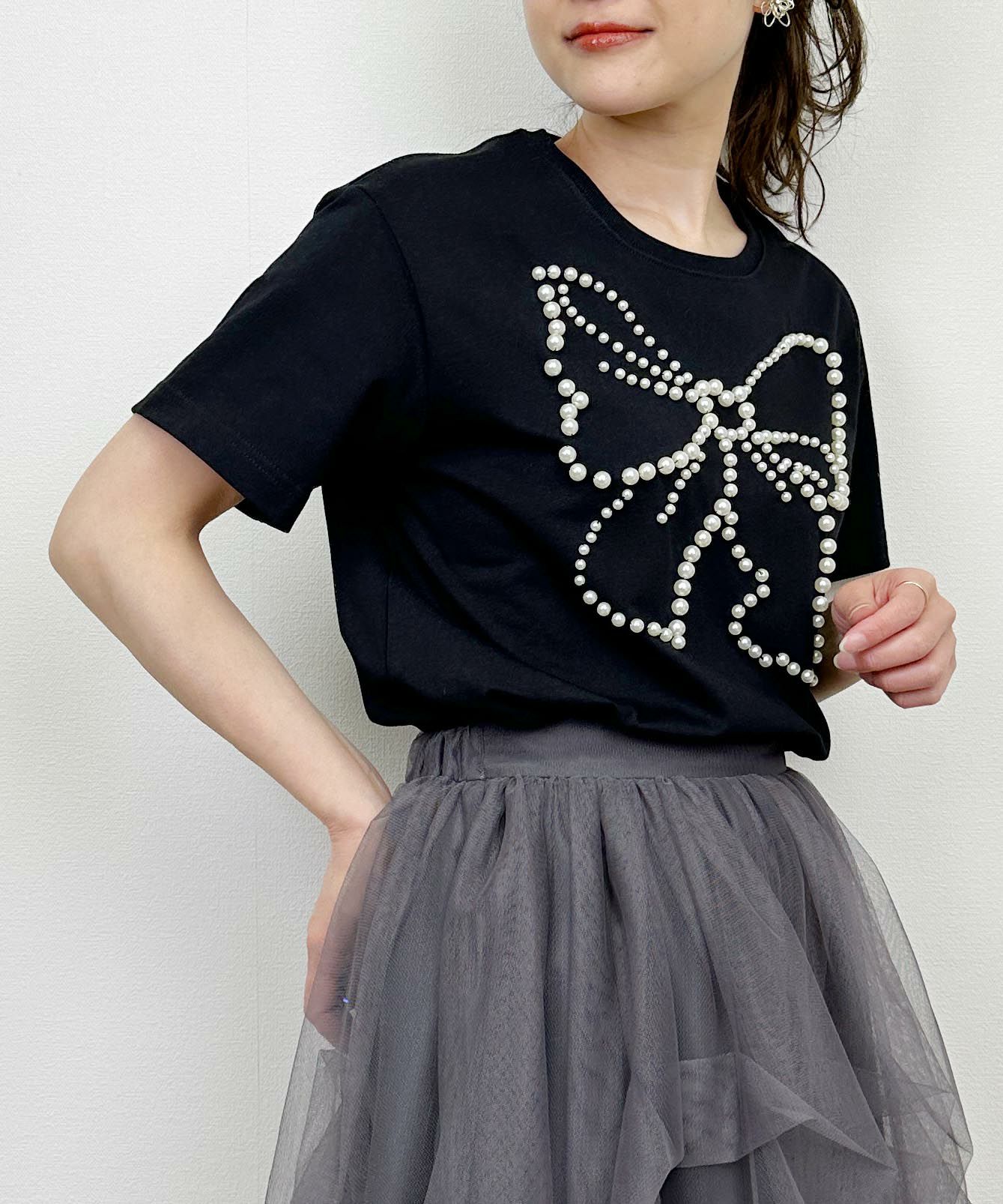 model：H164　着用サイズ：M　ブラック