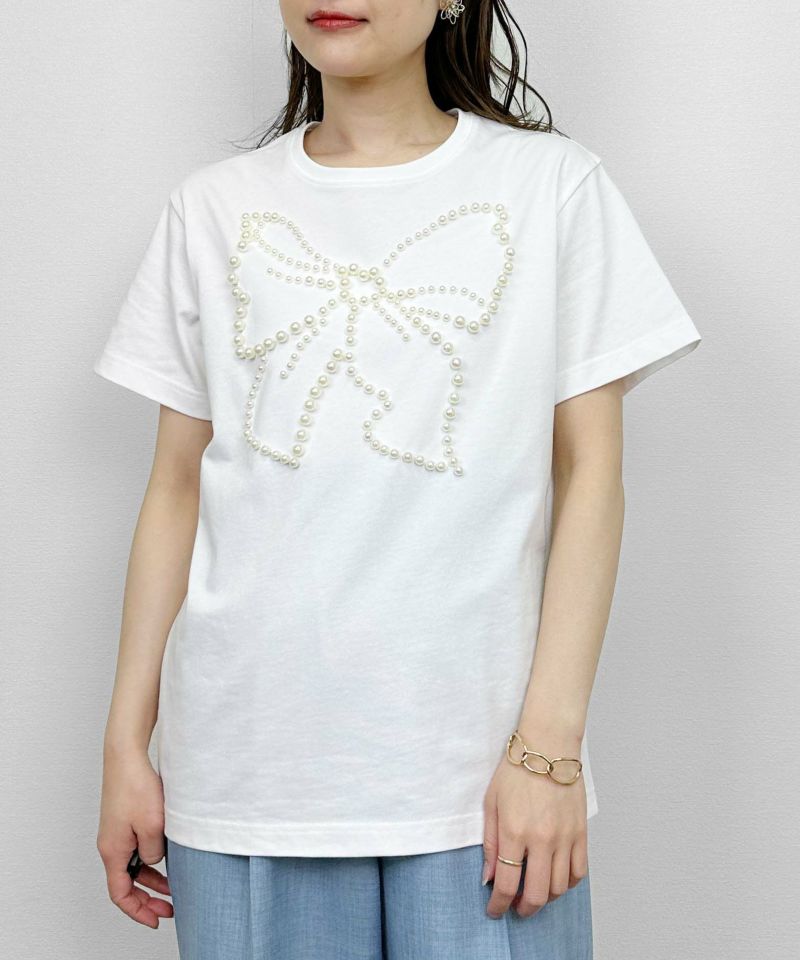 model：H164　着用サイズ：M　オフホワイト