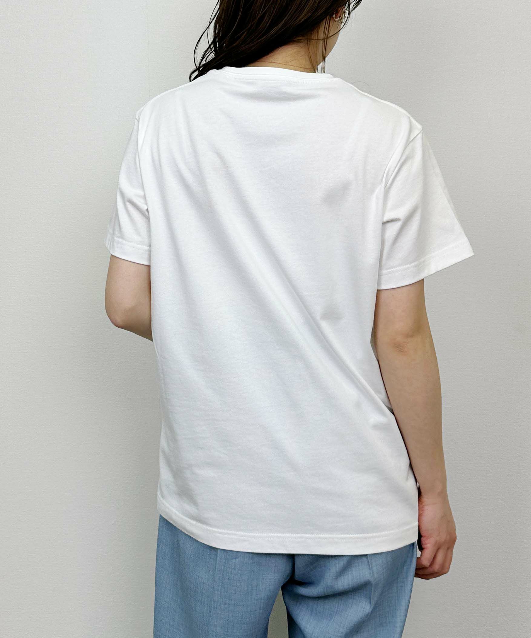 model：H164　着用サイズ：M　オフホワイト