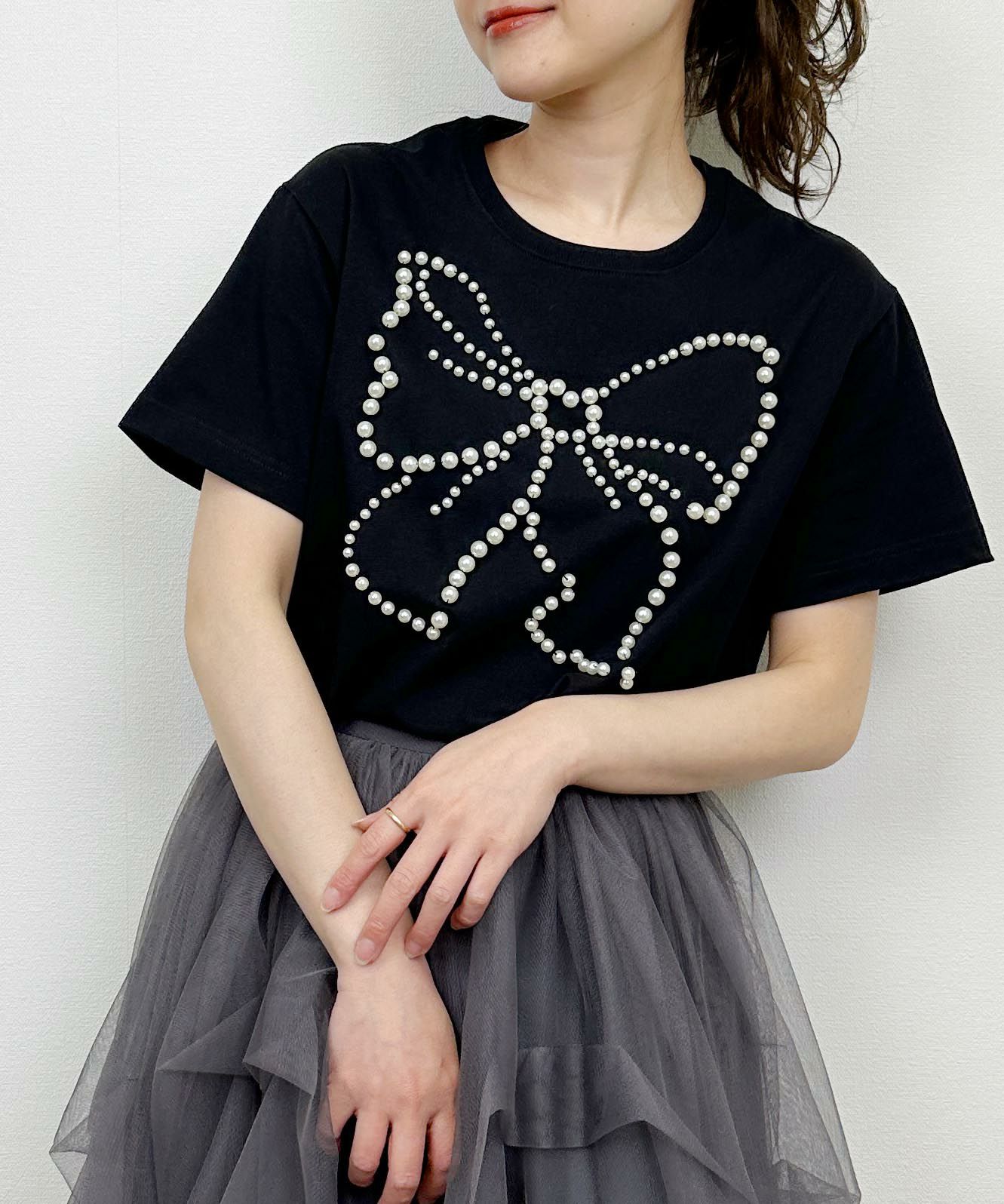 model：H164　着用サイズ：M　ブラック