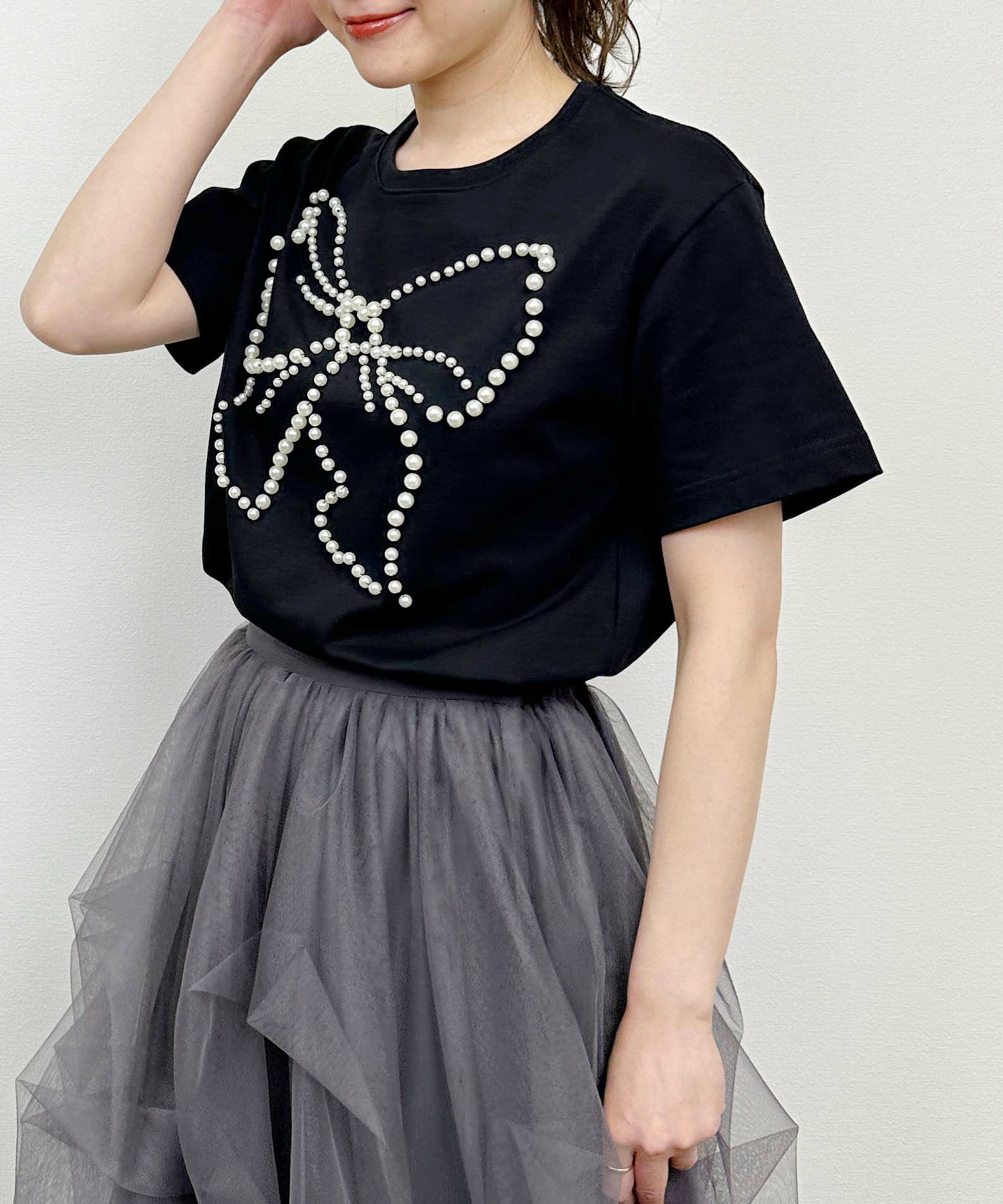 model：H164　着用サイズ：M　ブラック