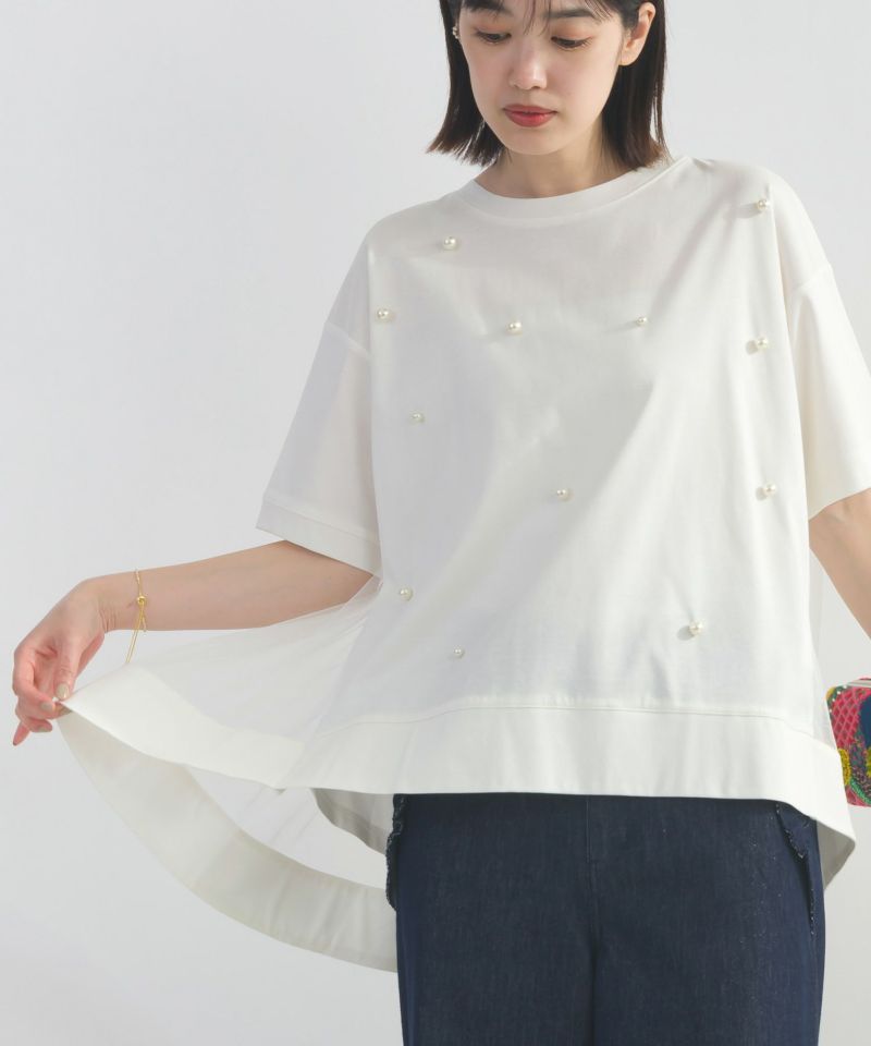 model：H162　着用サイズ：M　オフホワイト