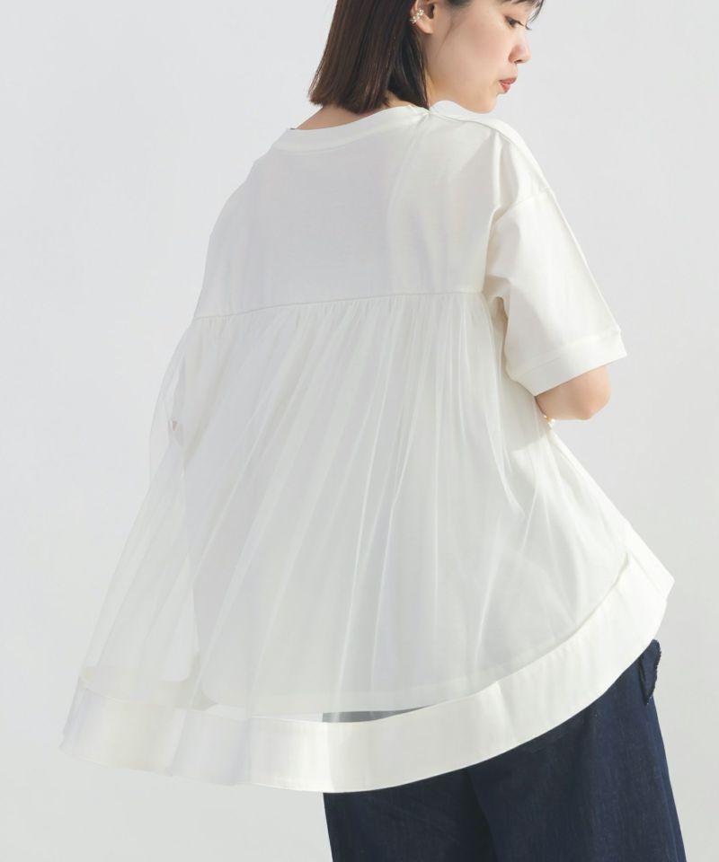 model：H162　着用サイズ：M　オフホワイト