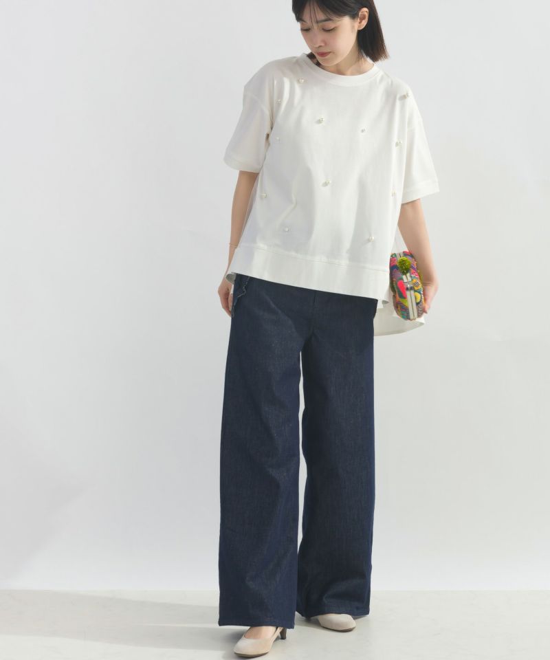 model：H162　着用サイズ：M　オフホワイト