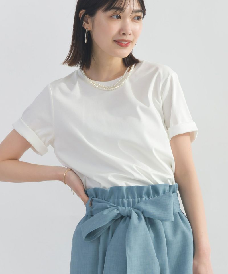 model：H162　着用サイズ：M　オフホワイト