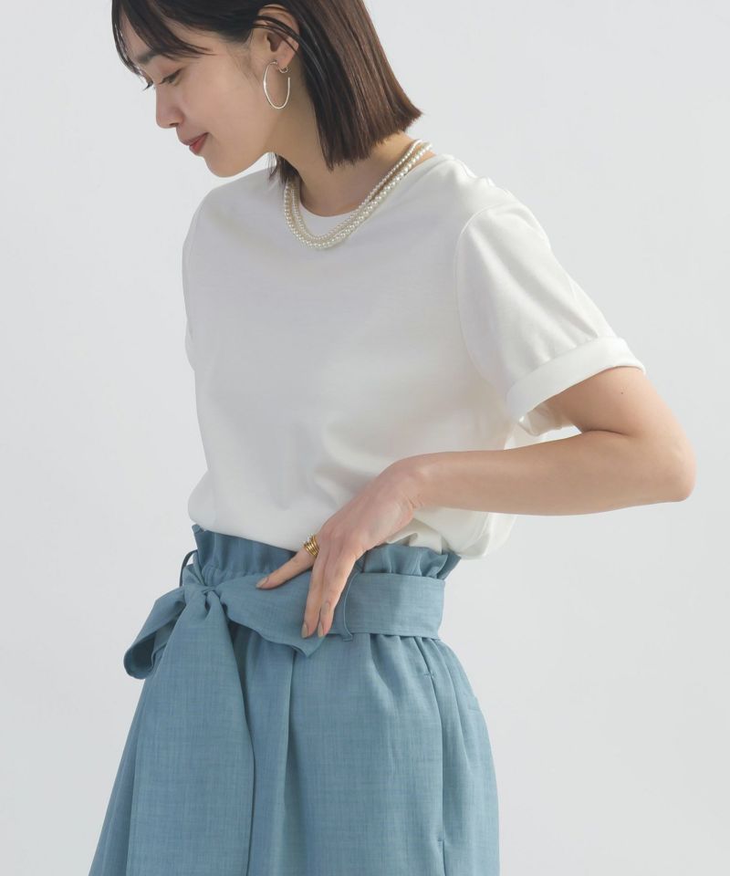 model：H162　着用サイズ：M　オフホワイト