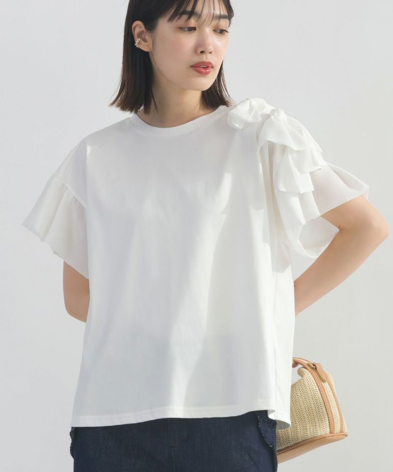 model：H162　着用サイズ：M　オフホワイト